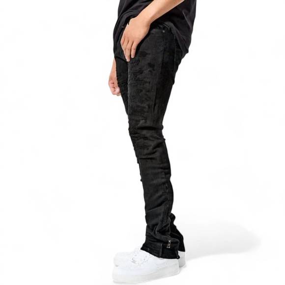 NEW JORDAN CRAIG men's ross pinnacle denim jean in jet black - Picture 3 of 5